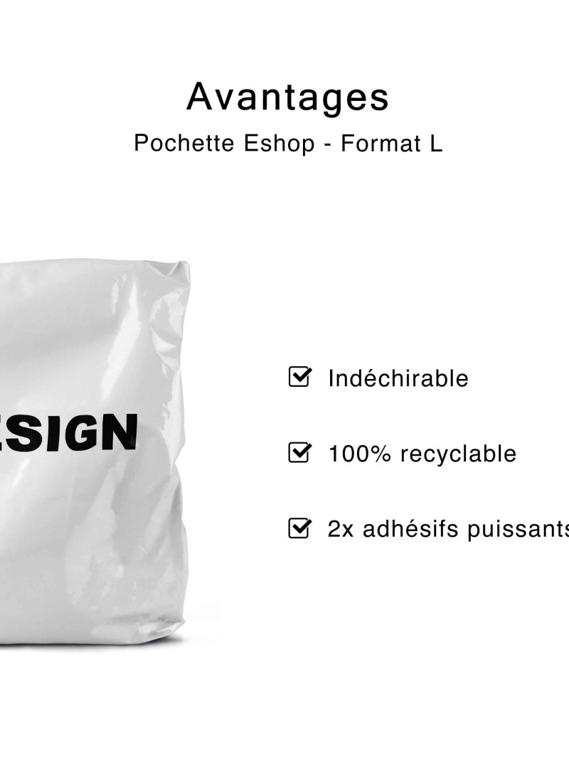 50x Enveloppes Plastique Expedition RÉUTILISABLE 100% Recyclée