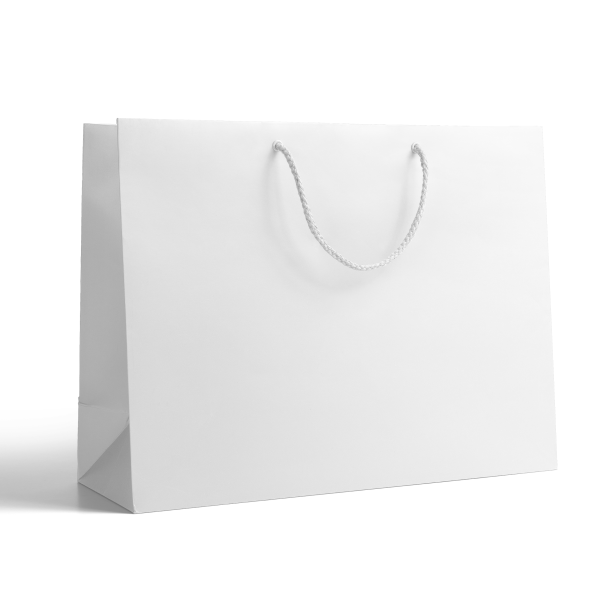 Luxury paper bag - White L unprinted