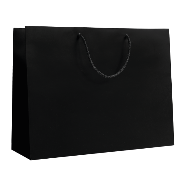 Luxury paper bag - Black L unprinted