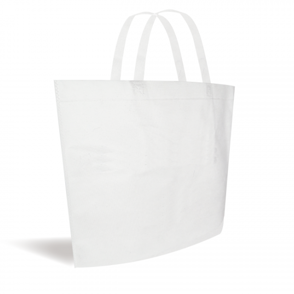 Non-woven fabric bag, boat style - White L without print