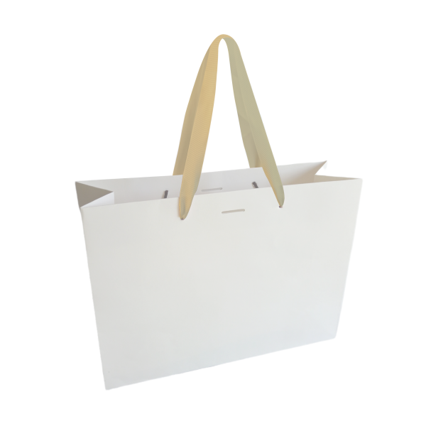 Sac papier Luxe - Blanc L