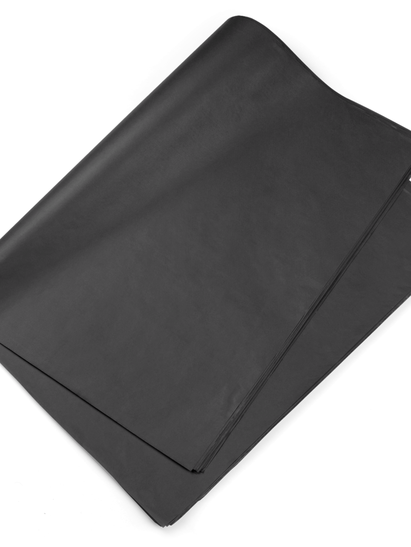 Papier de soie Rouleau 50 cm x 500 cm, 22 gr / m² - noir
