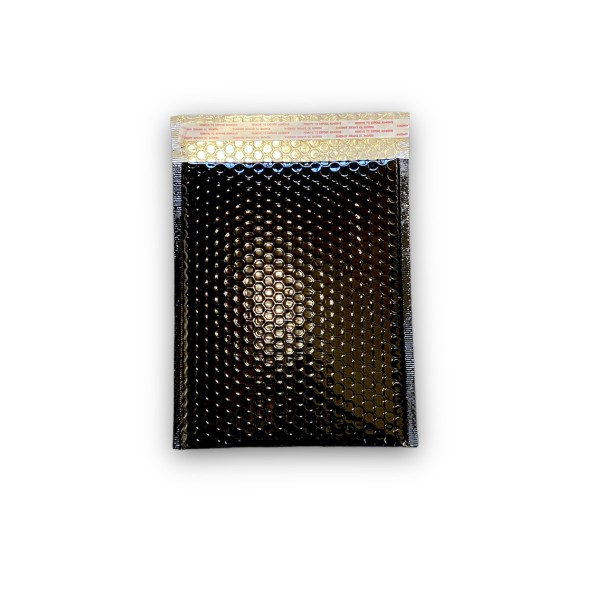 Metallic Bubbel Envelop - Blinkend Zwart M