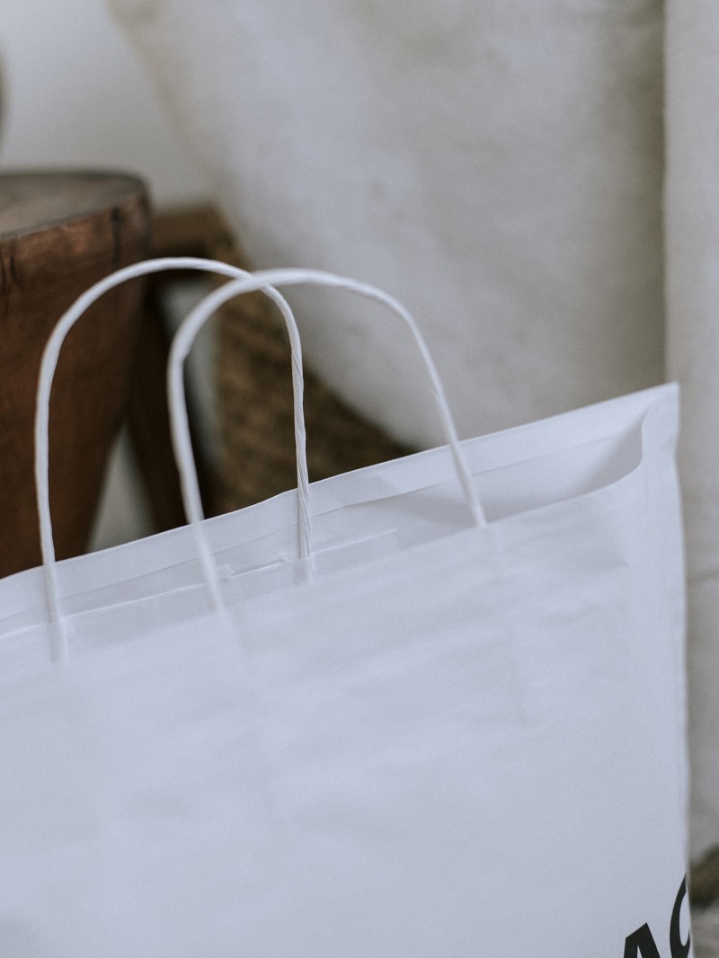 Boat paper bags - White L