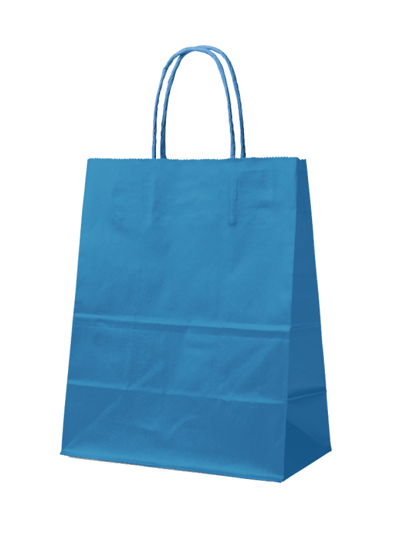 BLUE PAPER BAG L