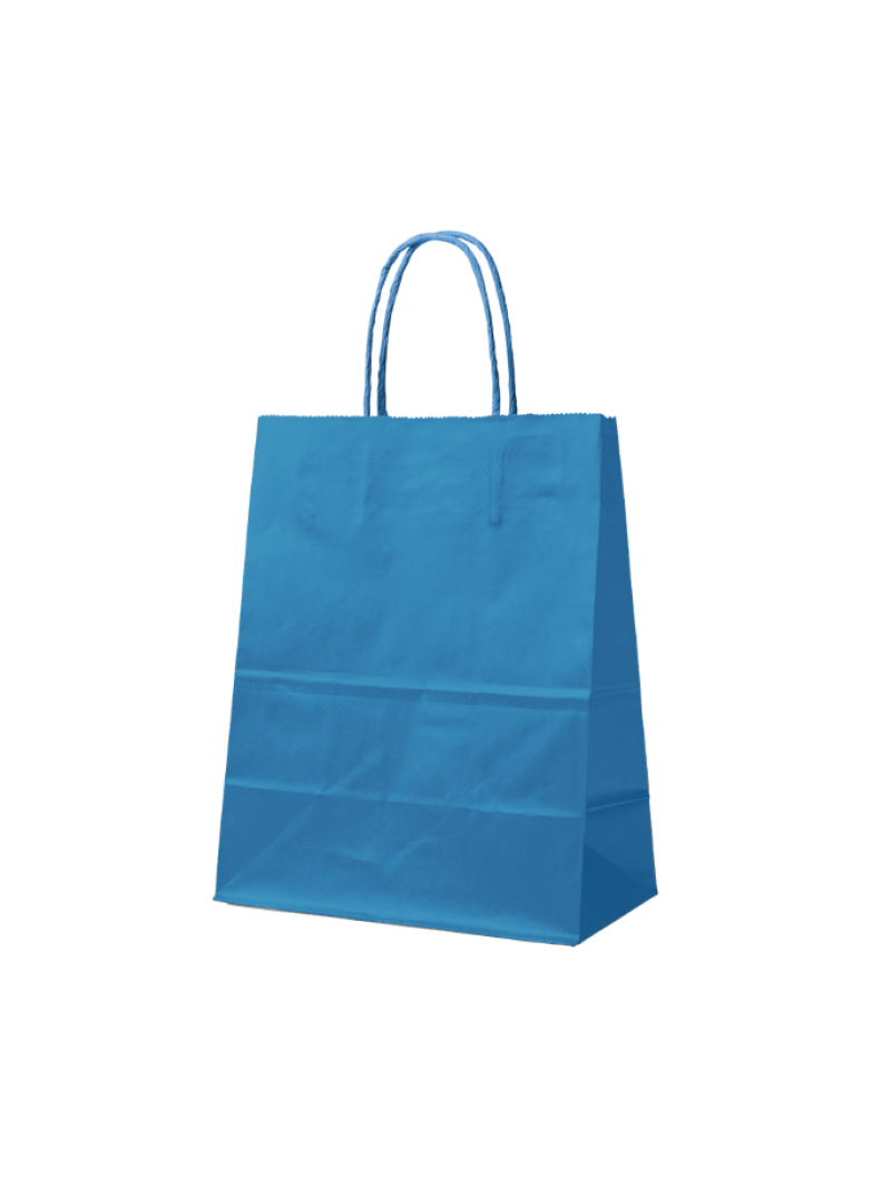 Tas met gedraaid handvat - Blauw S