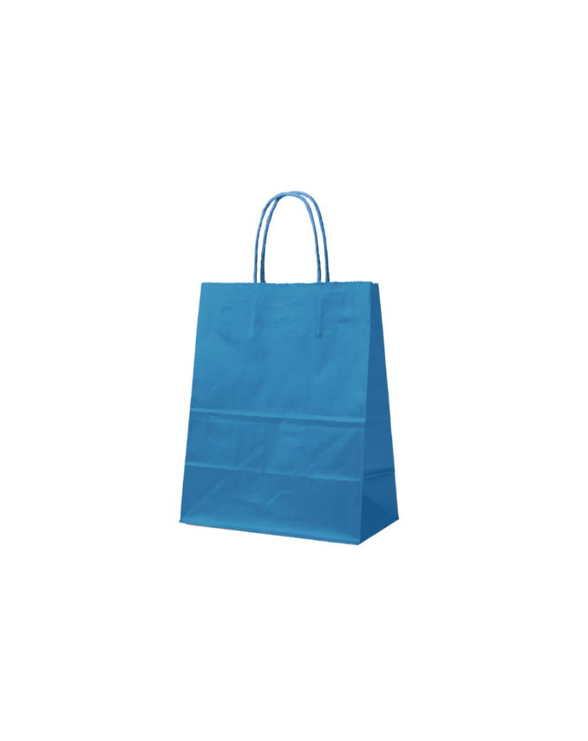 Tas met gedraaid handvat - Blauw S