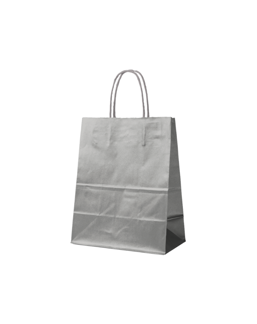 SILVER PAPER BAG M