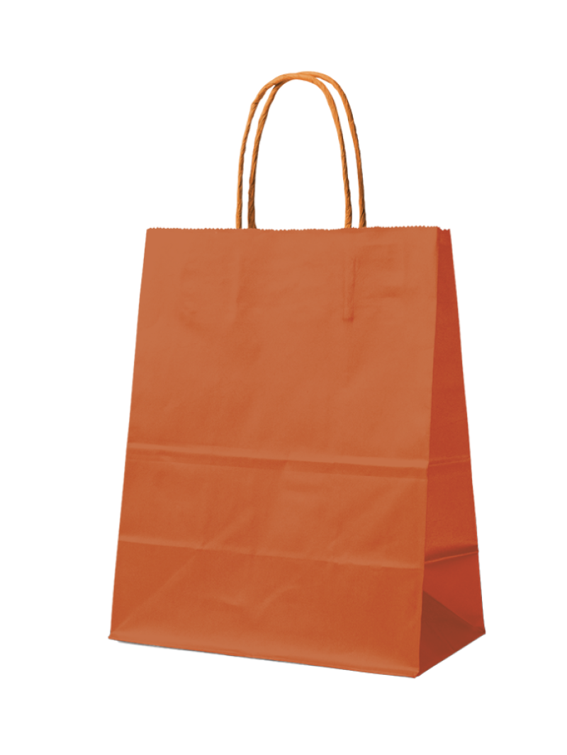 ORANGE PAPER BAG L