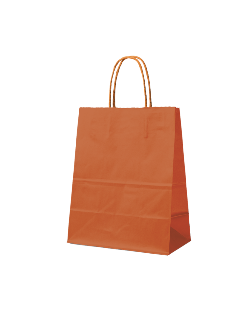 ORANGE PAPER BAG L