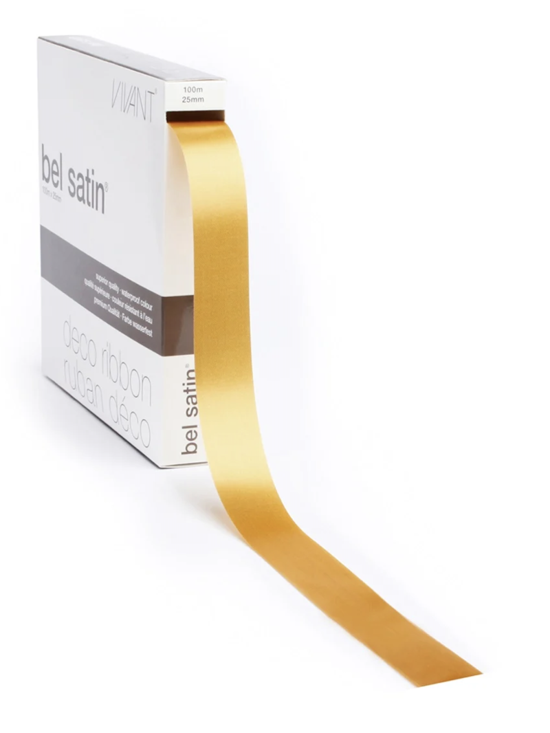 Ribbon 51 - Satin Gold 25mm