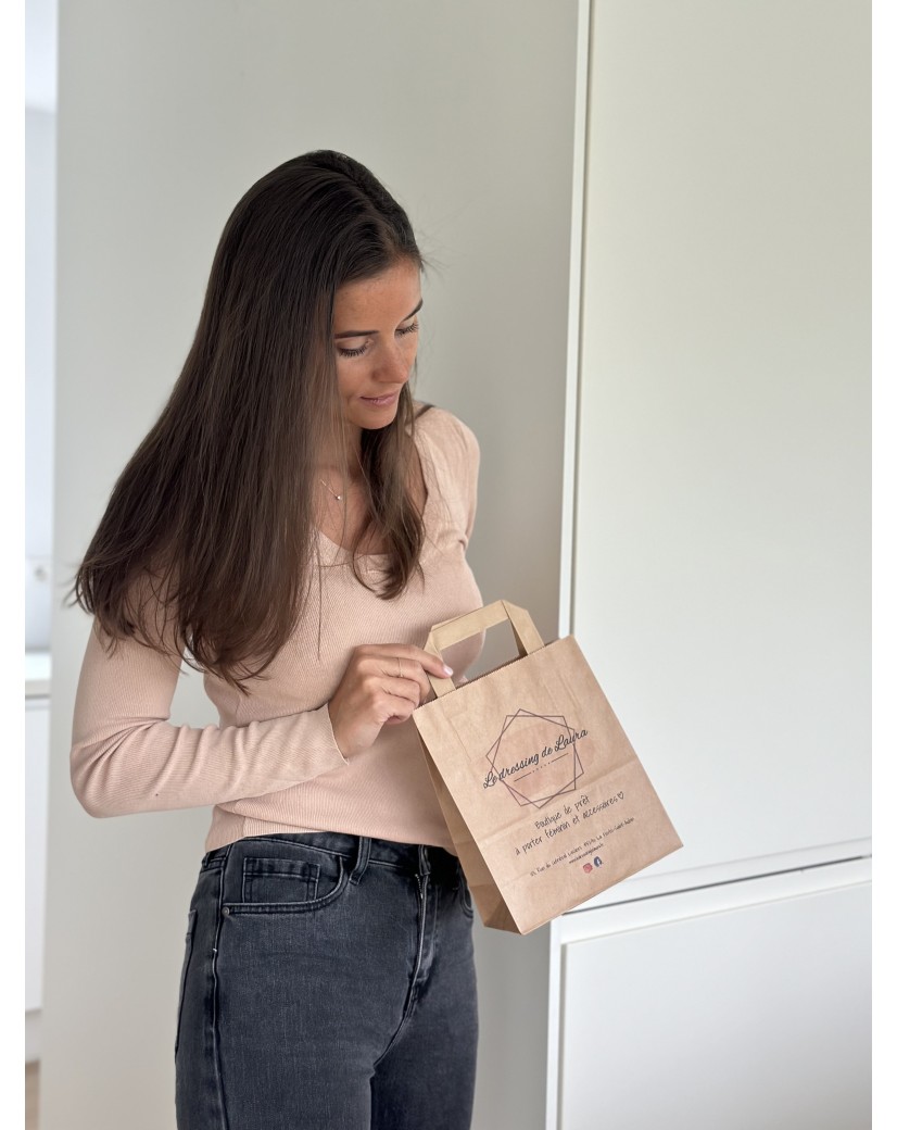 Customizable kraft paper bag 26x14x32cm from 70 EUR for 200 bags