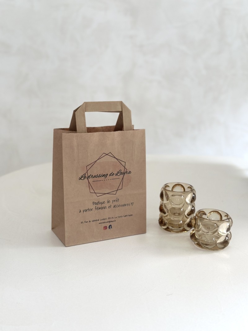 Customizable kraft paper bag 26x14x32cm from 70 EUR for 200 bags