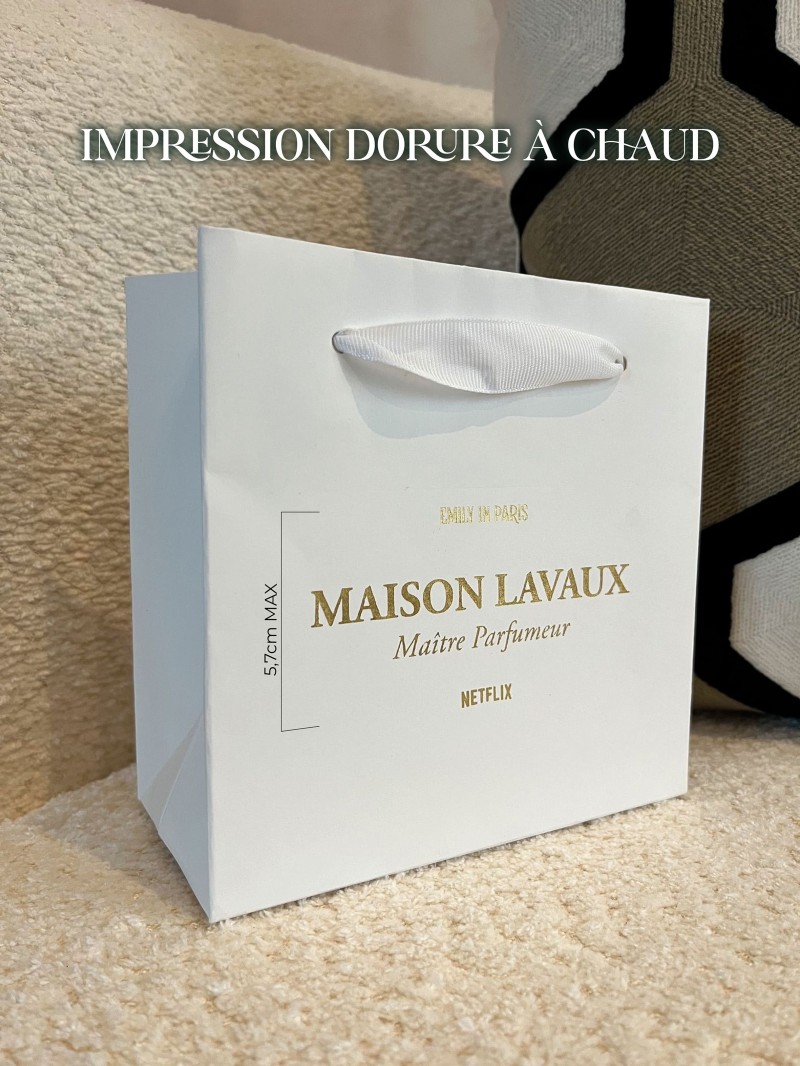 Luxury paper bags - White XS - Ribbon handles