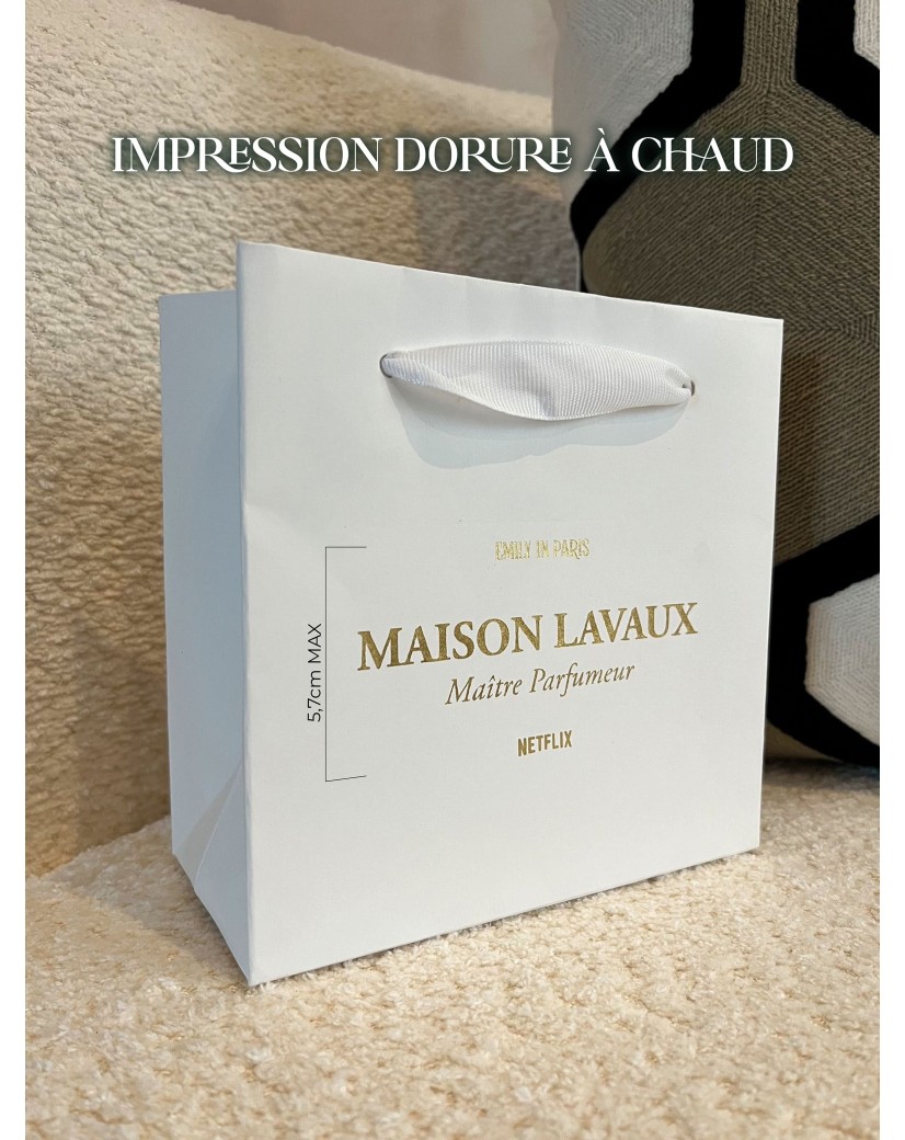 Luxury paper bags - White XS - Ribbon handles