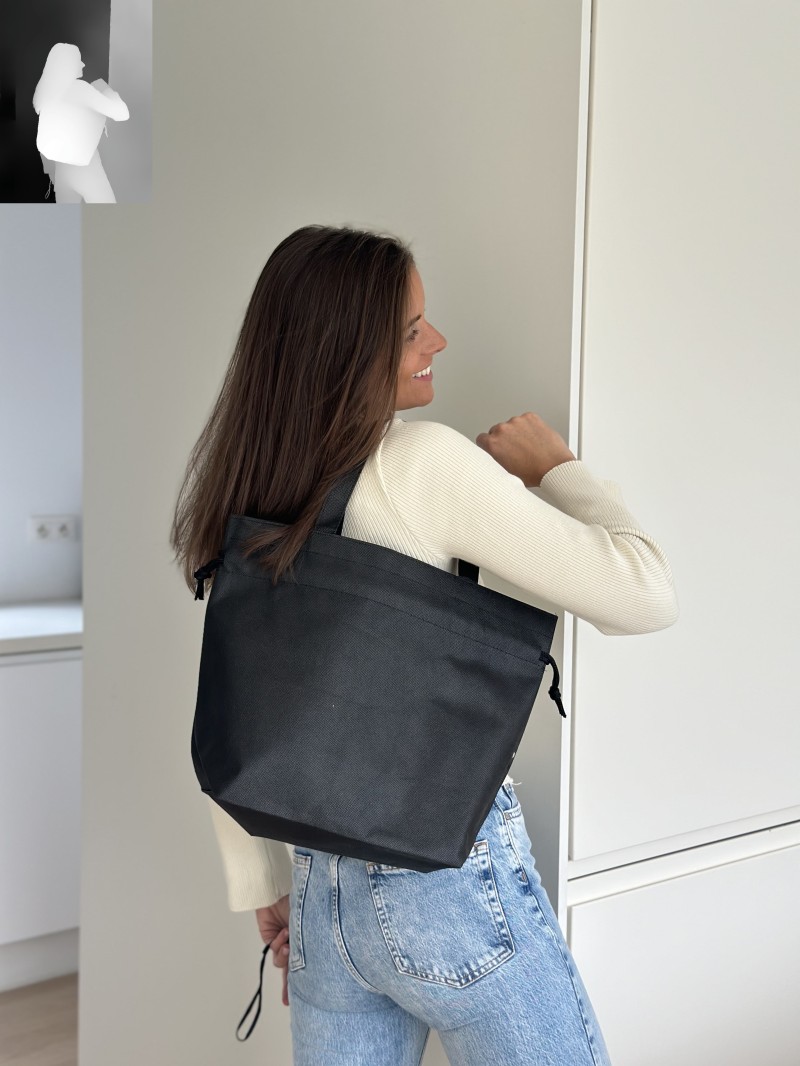 SAC NICE NOIR - M (40x14x30cm)