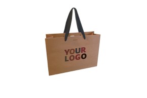 Luxury paper bags - Kraft M - Ribbon handles