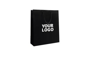 Luxe Paper Bags - Schwarz M - Kordelgriffe