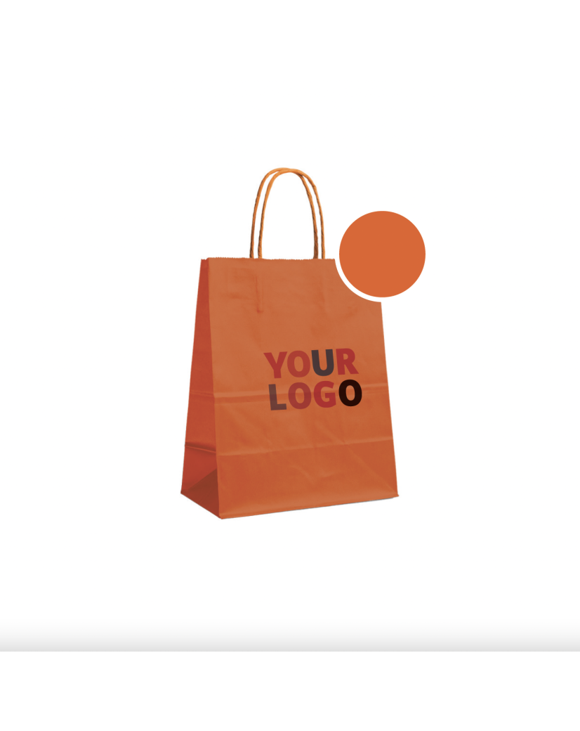 ORANGE PAPER BAG L