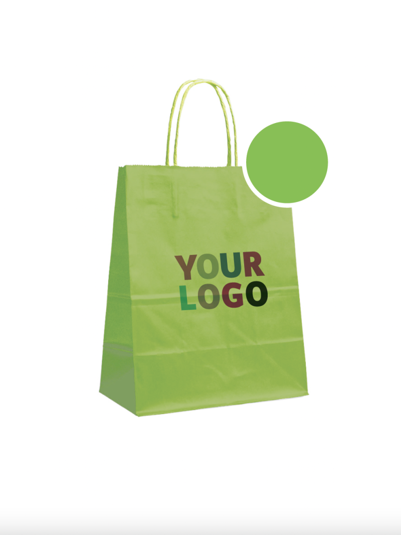 SAC PAPIER VERT L (32x12x41cm)