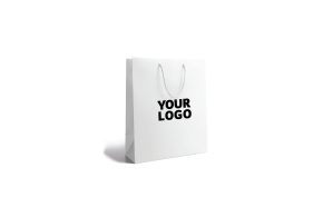 Luxury paper bags - White S - Drawstring handles