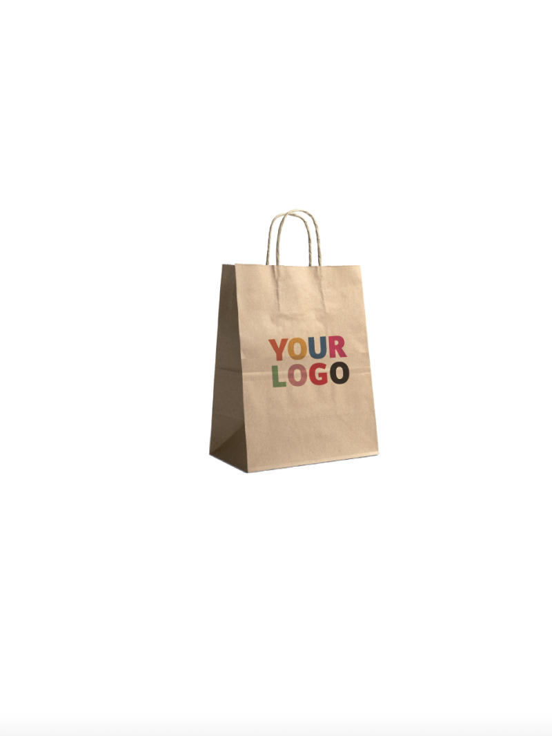 Customized recycled kraft paper bags at the best prices - Fast delivery