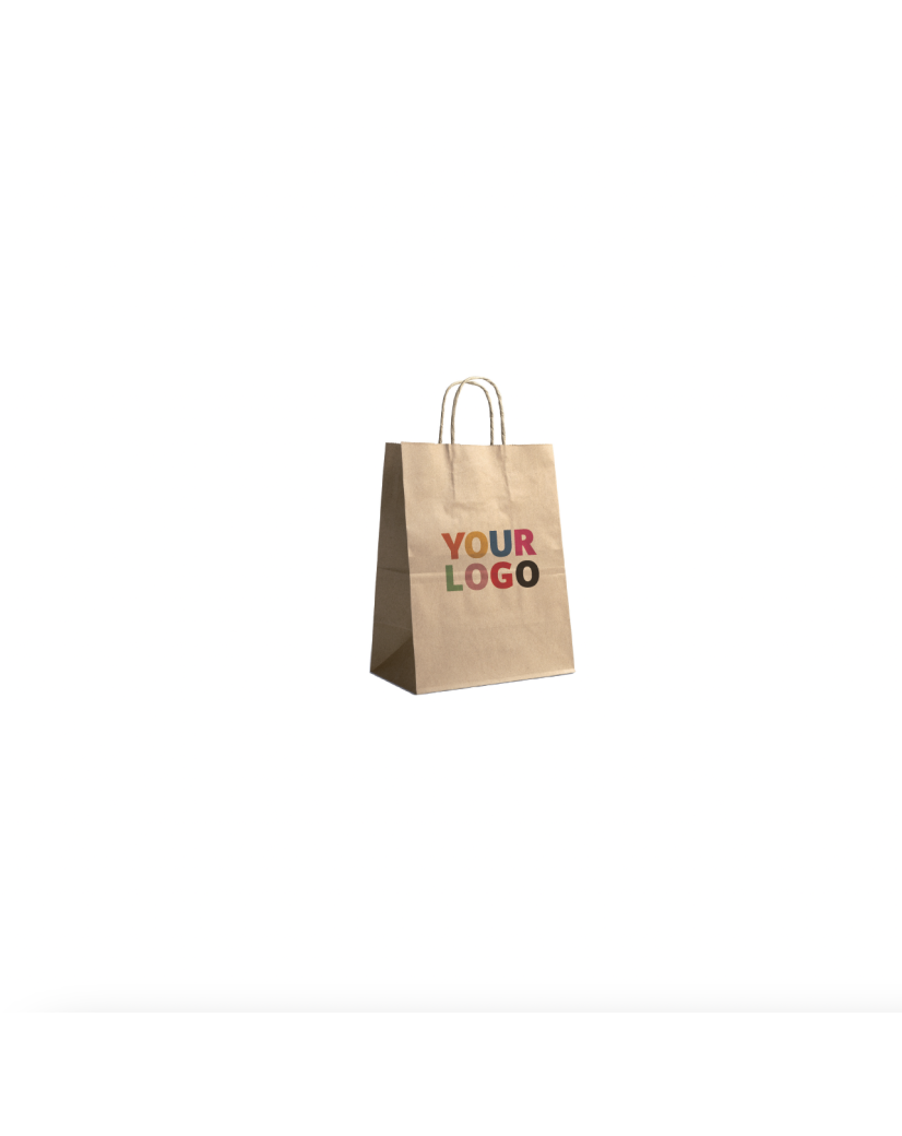 Customized recycled kraft paper bags at the best prices - Fast delivery