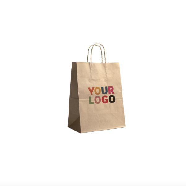 Compre sus bolsas de papel kraft personalizadas y recíbalas rápidamente.