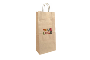 Customizable 2-bottle brown bag, express delivery & low price.