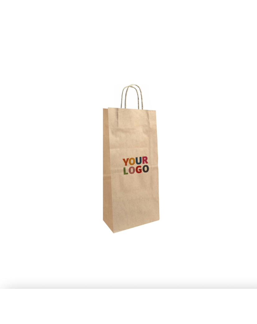 Customizable 2-bottle brown bag, express delivery & low price.