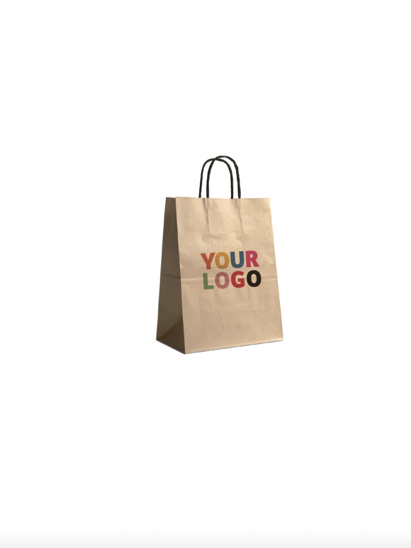 Customized recycled kraft paper bags at the best prices - Fast delivery