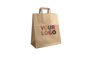 Customizable kraft paper bag 26x14x32cm from 70 EUR for 200 bags