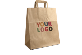 Bolsa de papel kraft personalizable 26x14x32cm a partir de 70 EUR por 200 bolsas