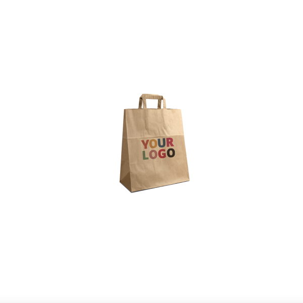 Bolsa de papel kraft personalizable 26x14x32cm a partir de 70 EUR por 200 bolsas