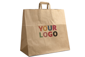 Bolsa de papel kraft personalizable 26x14x32cm a partir de 70 EUR por 200 bolsas