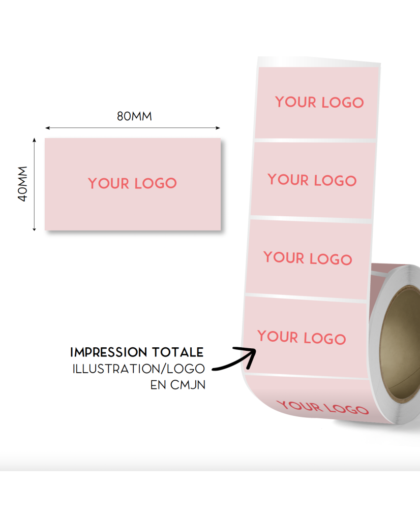 Customized rectangular self-adhesive label - High-quality printing