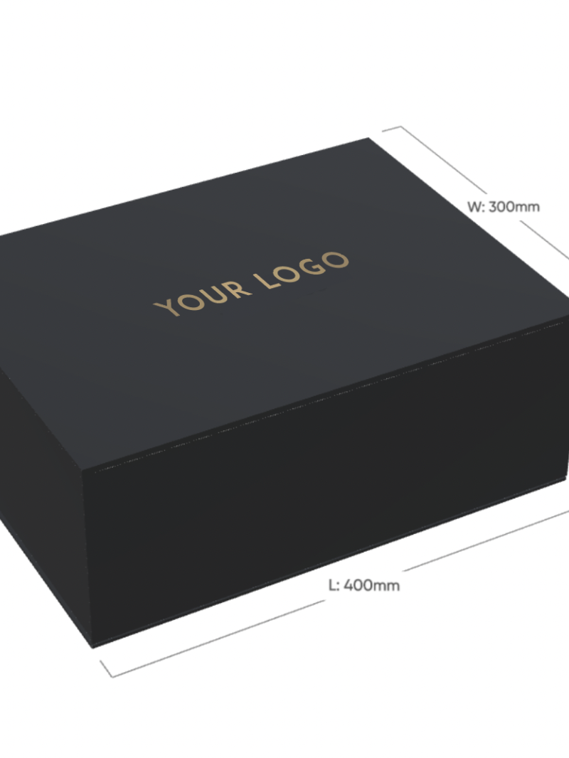 Caja de lujo con logotipo estampado en caliente - Negro XL