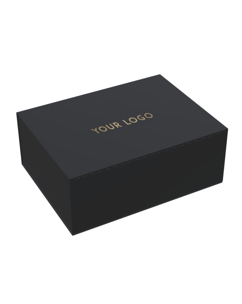 Caja de lujo con logotipo estampado en caliente - Negro XL