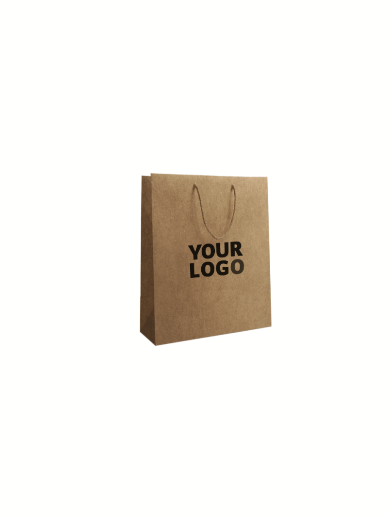 Luxury paper bags - Kraft S - Drawstring handles