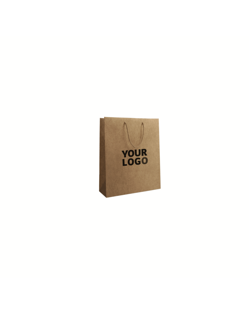 Luxury paper bags - Kraft S - Drawstring handles