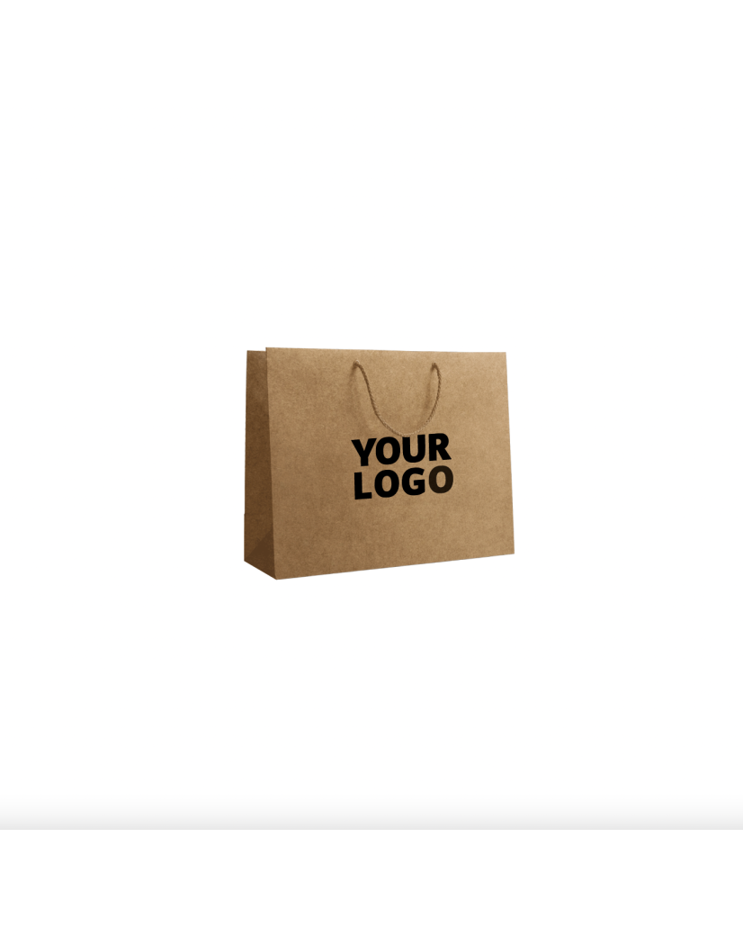 Luxury paper bags - Kraft L - Drawstring handles