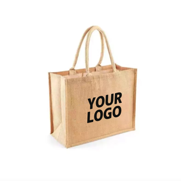 Bolsa de arpillera personalizada con tu diseño impreso - Haz tu pedido ahora.