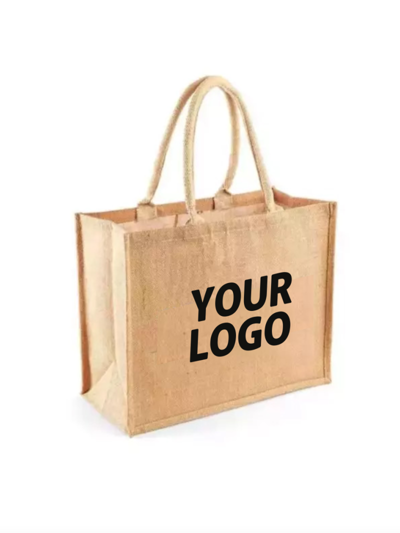 Customized burlap bag with your design imprint - Order now.