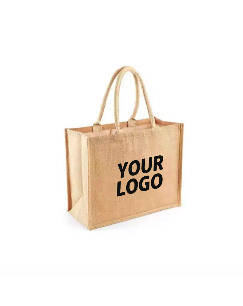 Customized burlap bag with your design imprint - Order now.