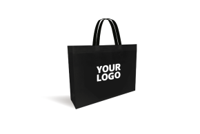 Cheap and eco-friendly personalized black fabric bag