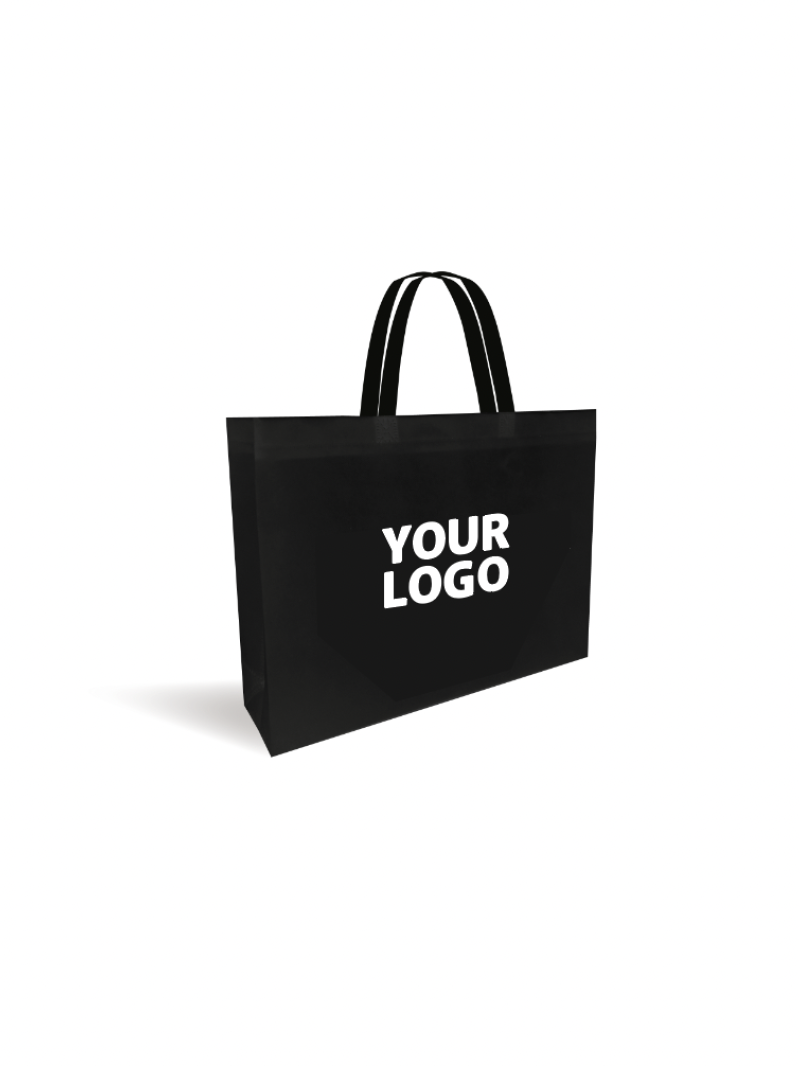 Cheap and eco-friendly personalized black fabric bag