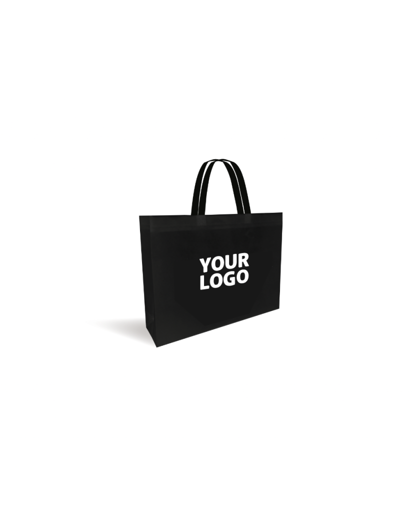 Cheap and eco-friendly personalized black fabric bag