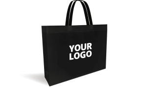 Cheap and eco-friendly personalized black fabric bag