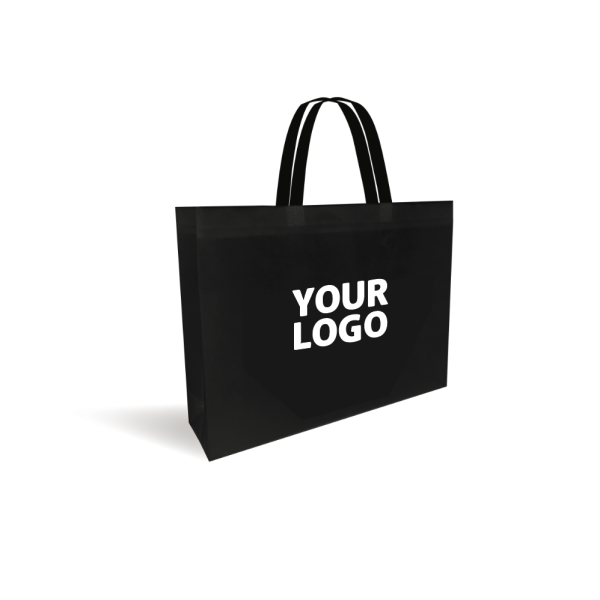 Cheap and eco-friendly personalized black fabric bag