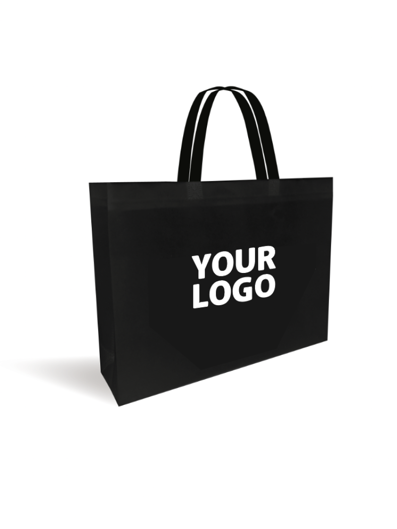 Cheap and eco-friendly personalized black fabric bag